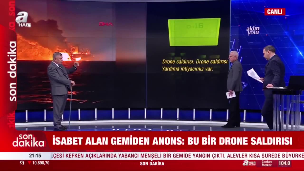 A video message from the burning tanker Virat from the Russian shadow fleet was