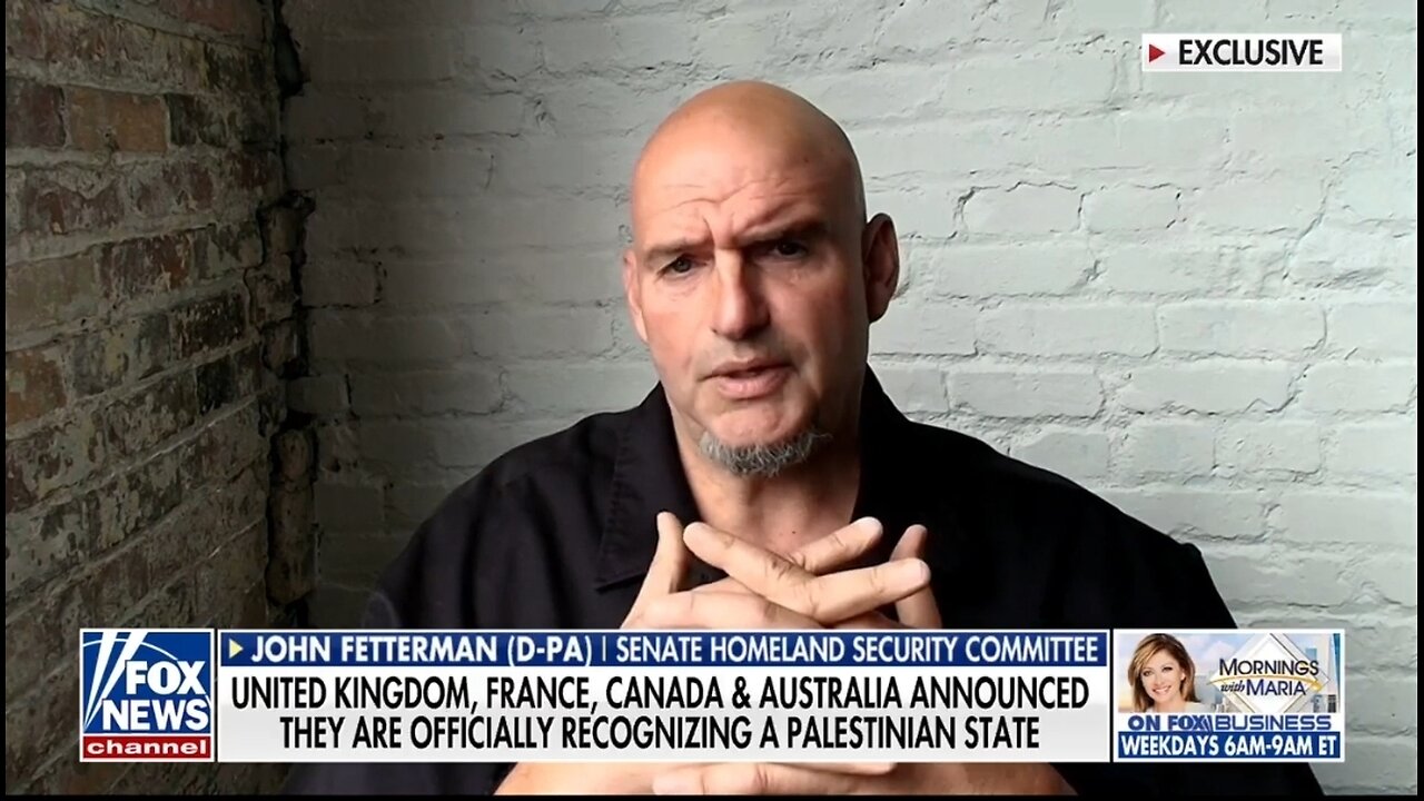 Sen Fetterman: Its Astonishing Our Allies Would Recognize A Palestinian State