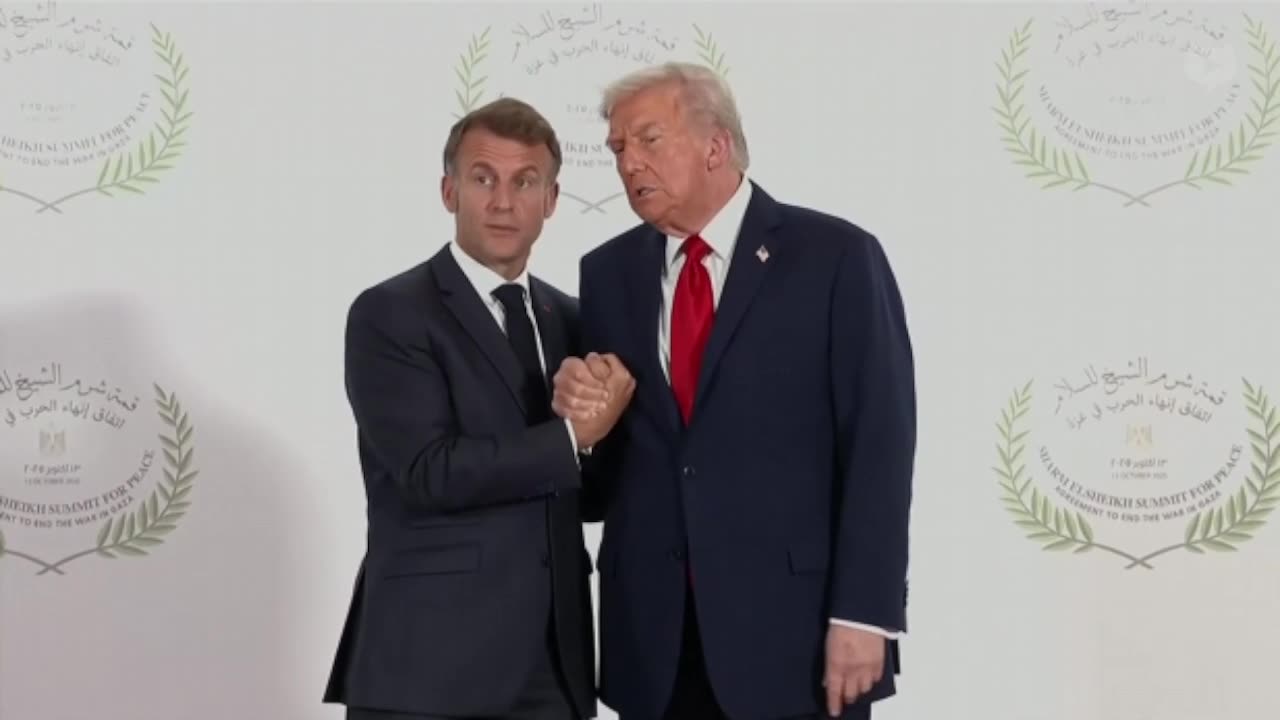 π’ WATCH: President Trump and Macron Have Another Handshake Battle!
