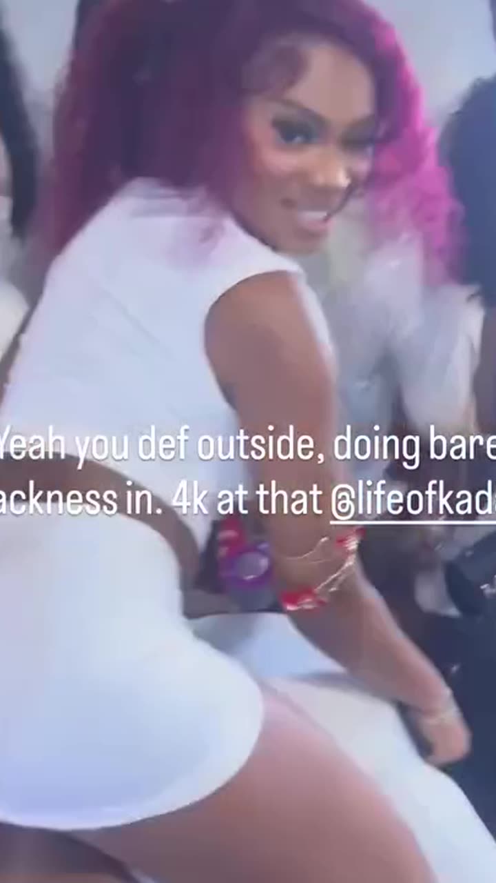 Twerking in White Dress