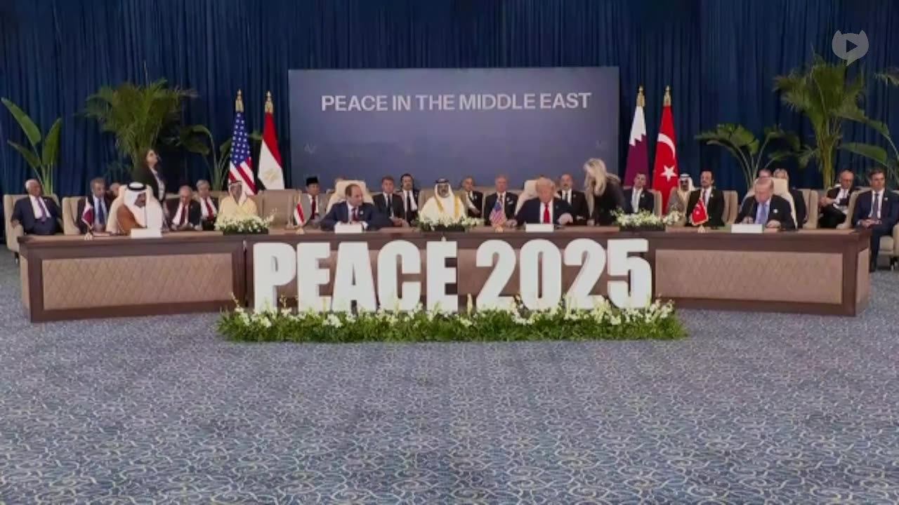 Trump, with world leaders, signs Gaza peace plan to being war to halt.