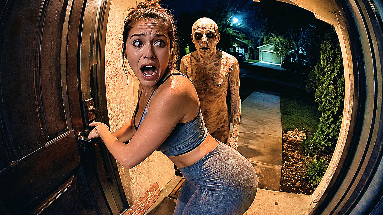 WTF ZOMBIE AI 😱 Woman - Funny Girls Scarry Prank Caught on Doorbell Camera! Viral Video - Curvy Girl