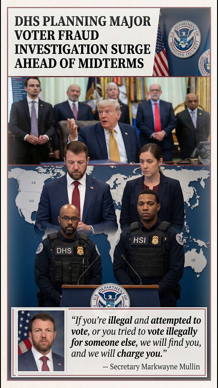 ๐จ DHS Launches MAJOR Voter Fraud Investigation Surge Ahead of Midterms! thumbnail