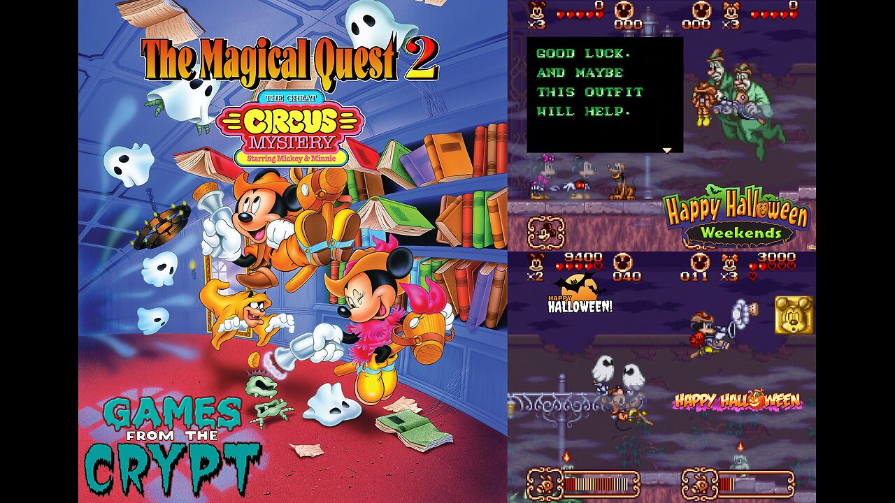 Games from the Crypt 2025 - Disneys Magical Quest 2: The Great Circus Mystery: Starring Mickey and Minnie (Super Nintendo Version) - Stage 3: The Haunted House (Reupload)