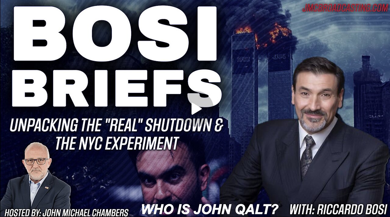 JMC W/ COL RICCARDO BOSI- Unpacking the Real Shutdown & The NYC Experiment. WHO IS JOHN QALT?