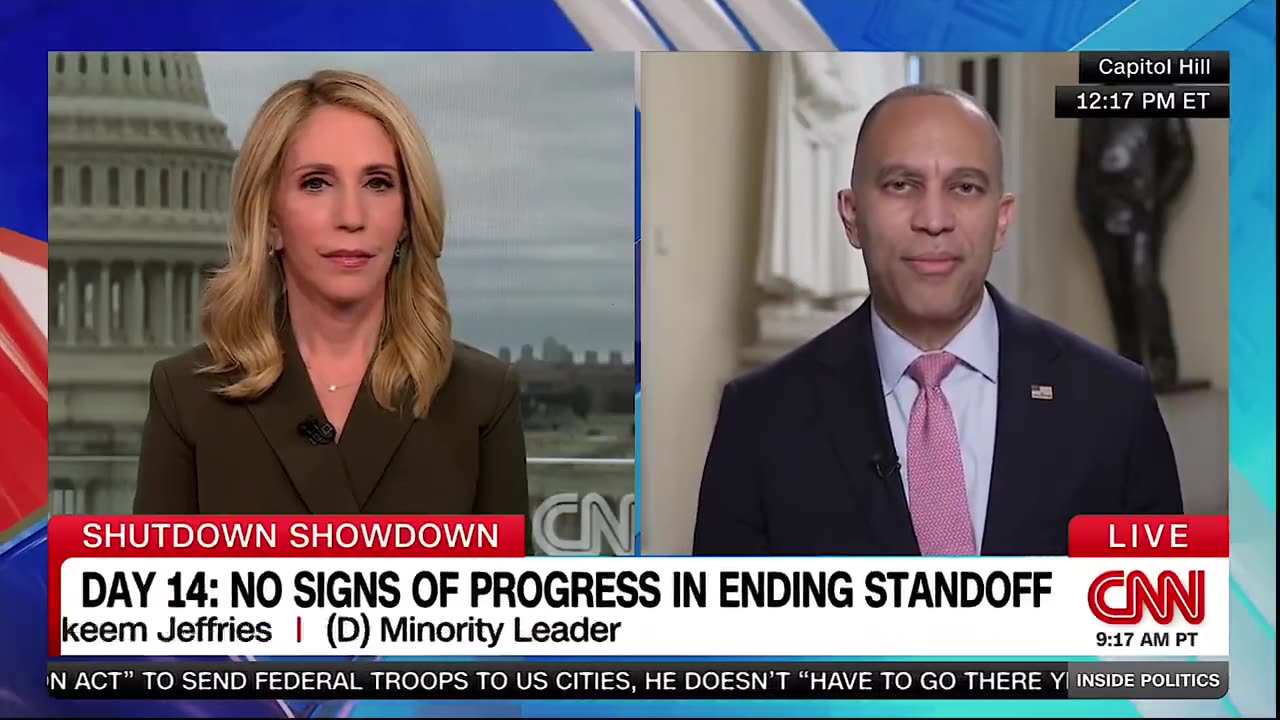 CNNs Dana Bash just EMBARRASSED Hakeem Jeffries on LIVE television.