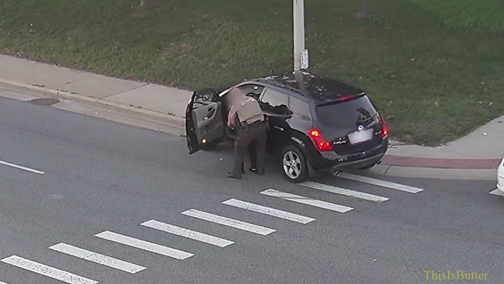 Surveillance video shows Cook County Sheriff Officer saves choking woman on the side of the road