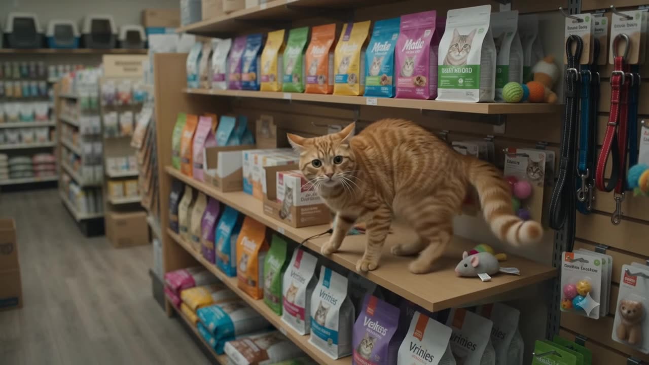 This Cats Pet Shop Reaction Went Viral (Funny AI Generated Video)