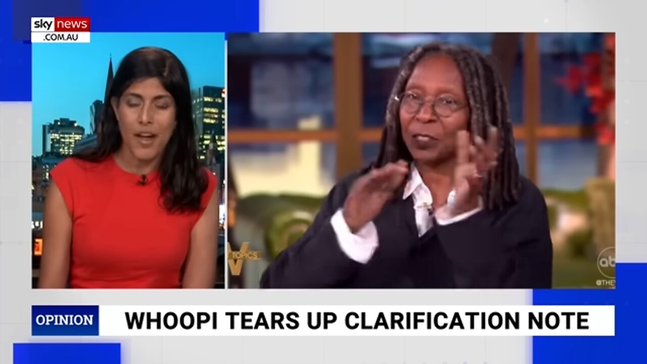 Whoopi Goldberg ‘very annoyed’ after tearing up clarification note about Trump