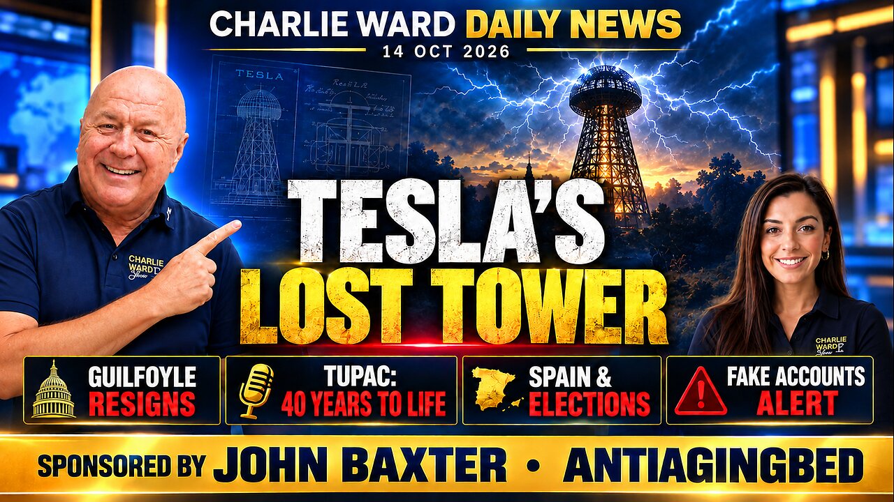 Charlie Ward Daily News | Tesla’s Tower, Guilfoyle Resigns & Tupac Sentence WEDNESDAY 14TH OCT 2026 thumbnail
