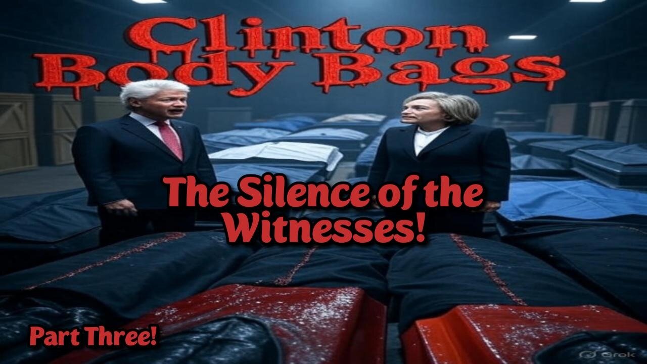 LIVE! Sep.28,25 8P ET: Clinton Body Bags Pt3...The Silence of the Witnesses! Learn the Entire Story, SHOCKING! ..3rd of 4 part SPECIAL!