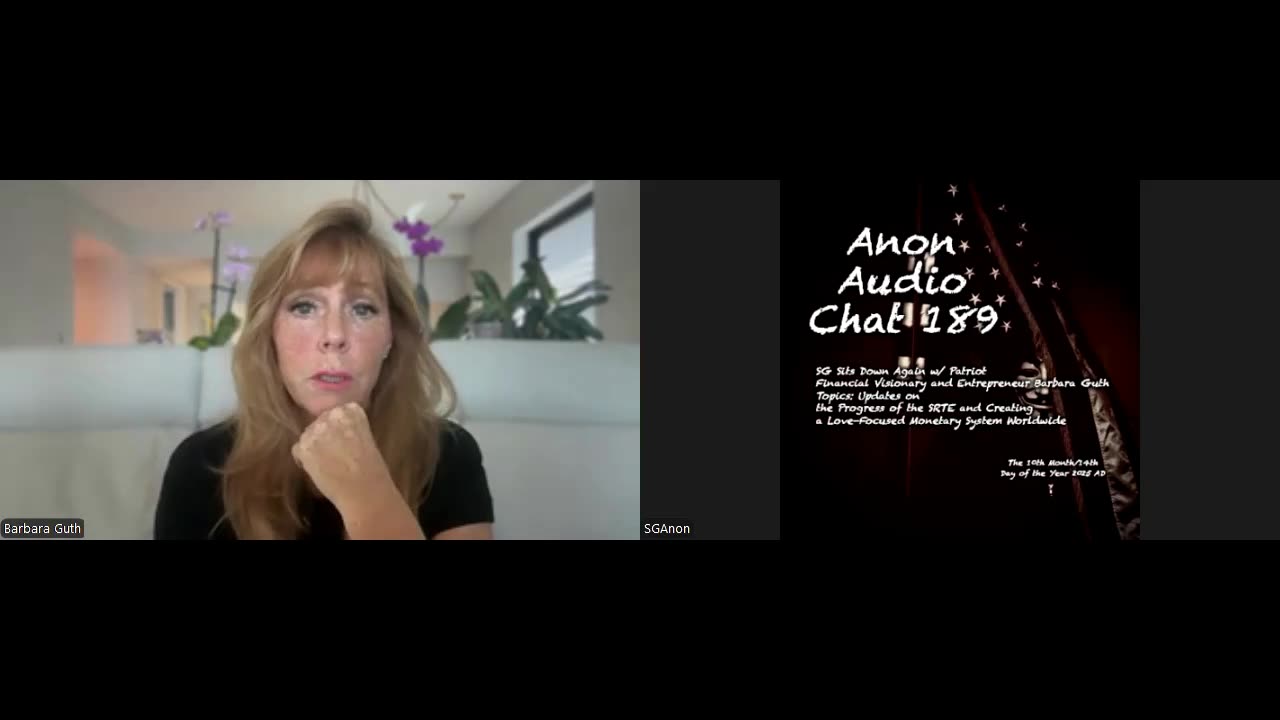 (10/17/2025) | AUDIO CHAT 189 | SG Sits Down Again w/ Patriot Financial Visionary Barbara Guth: Transcending the Matrix