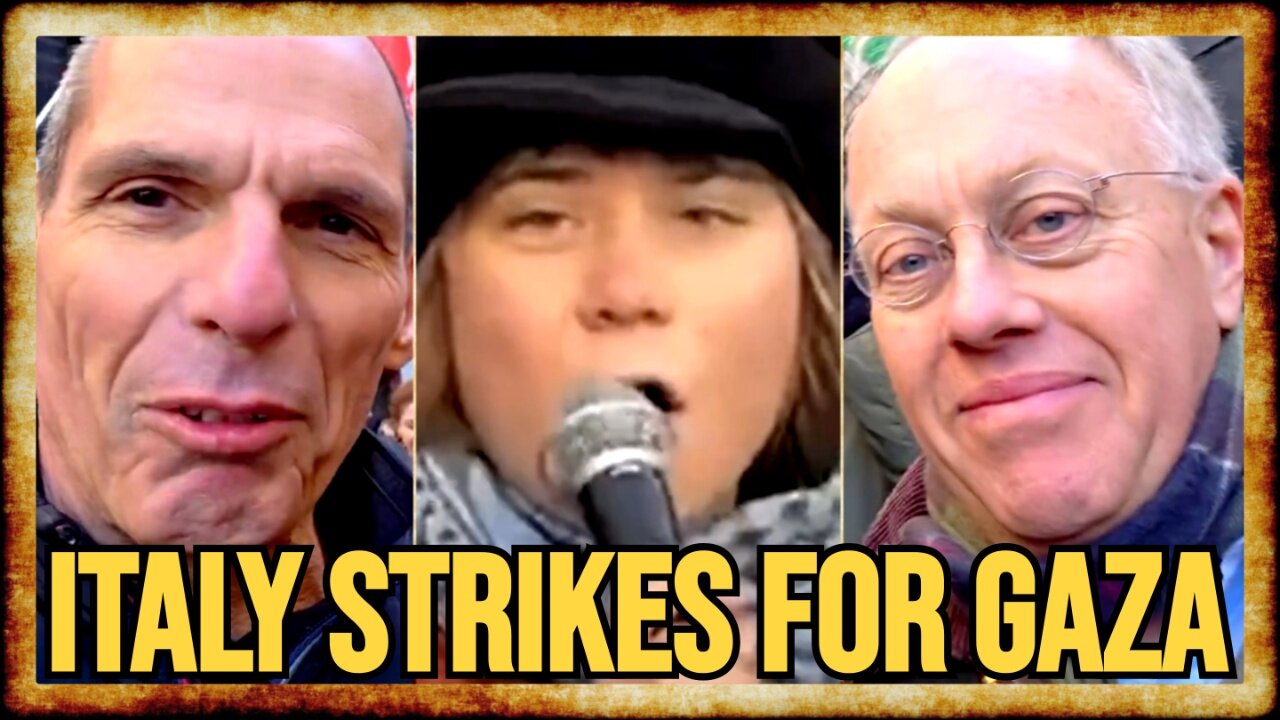 Greta CALLS OUT Italys FASCIST F**KING GOVT as Activists Join Labor Strike For Gaza