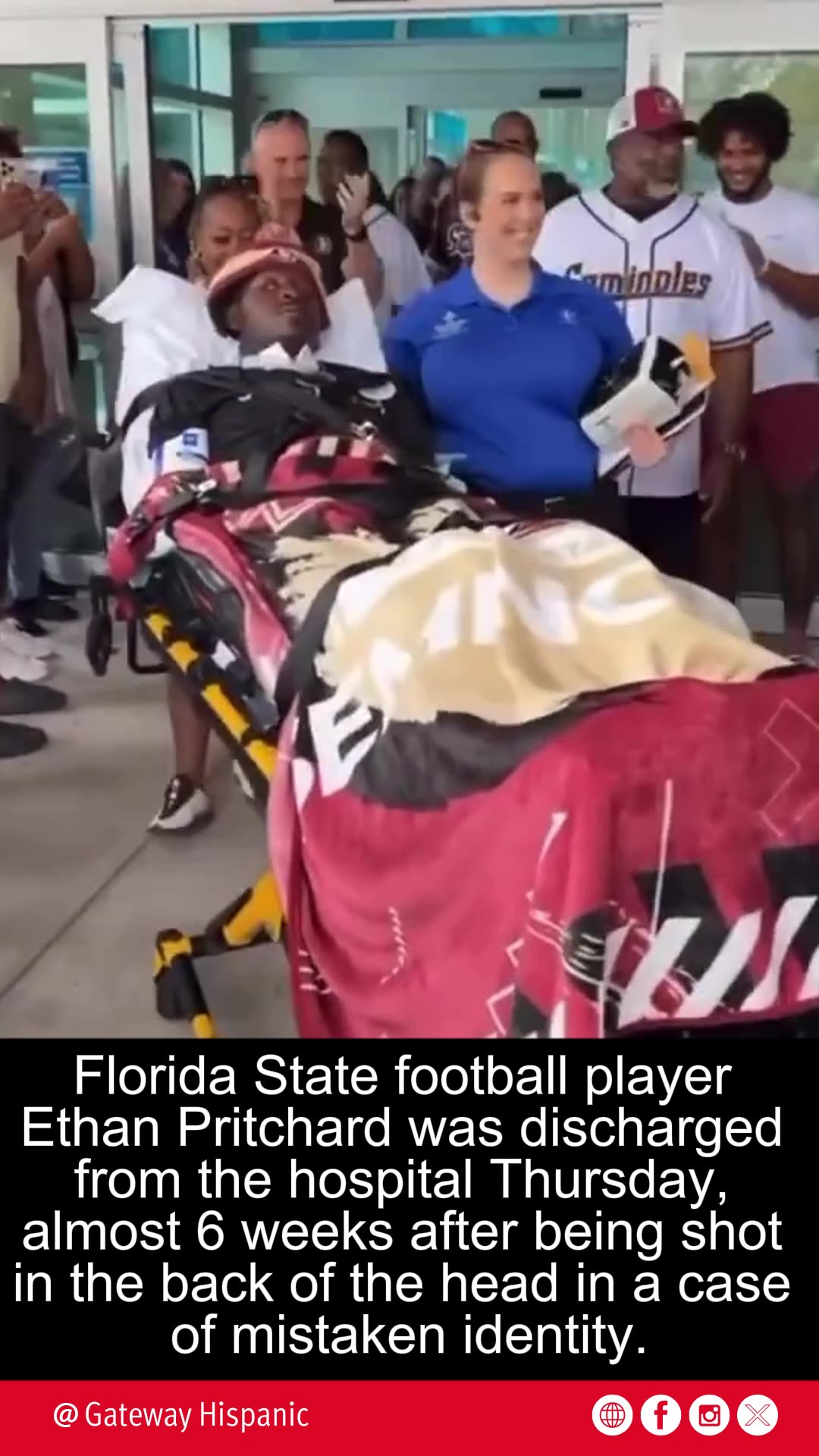 Ethan Pritchard was discharged from the hospital