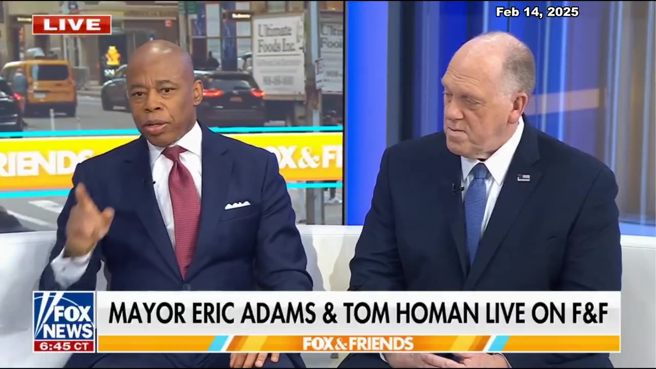 NYC Mayor Eric Adams with Border Czar Tom Homan on Fox & Friends π₯€ππΏ