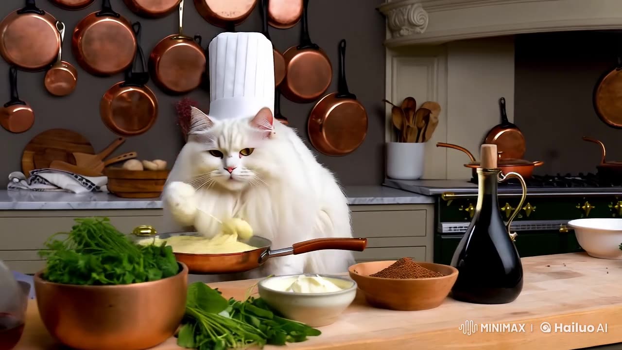 Le roi des casseroles : Ce chat maîtrise lart des sauces ! 🍳😻