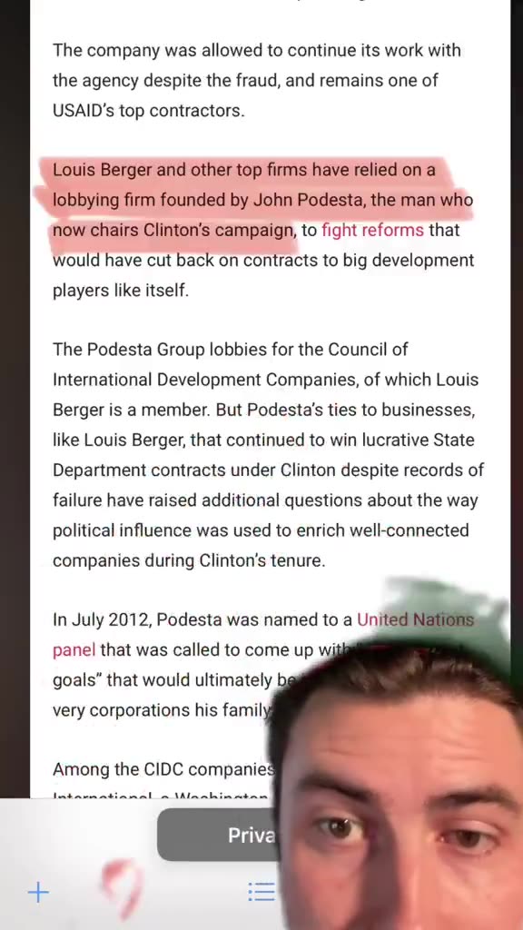 The top recipient of USAID funding seems to be a company called Chemonics International inc.