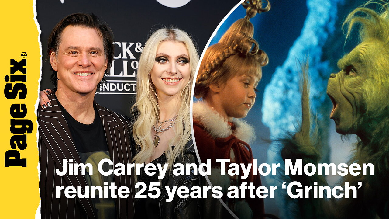 Jim Carrey and Taylor Momsen reunite 25 years after How the Grinch Stole Christmas