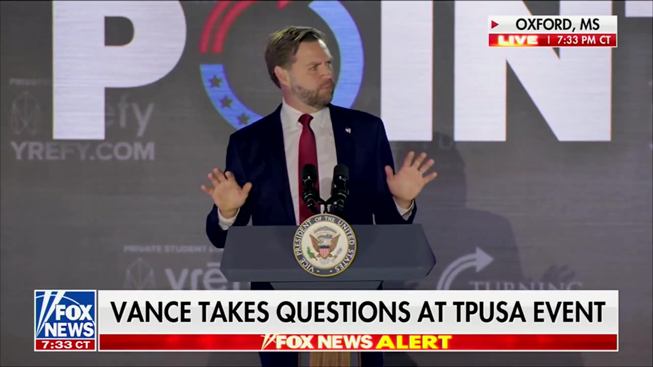JD Vance Spars With Student About Americas Christian Foundation