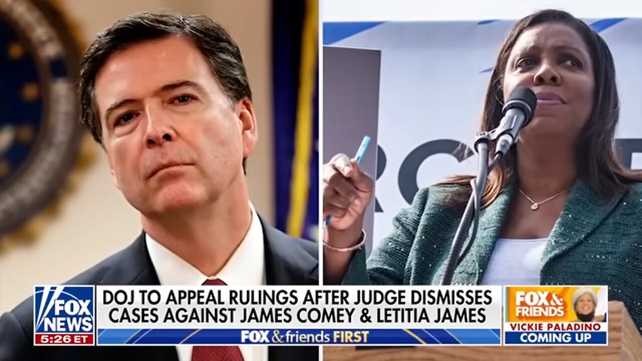 Bondi takes action after judge dismisses Comey, James cases: IMMEDIATE APPEAL