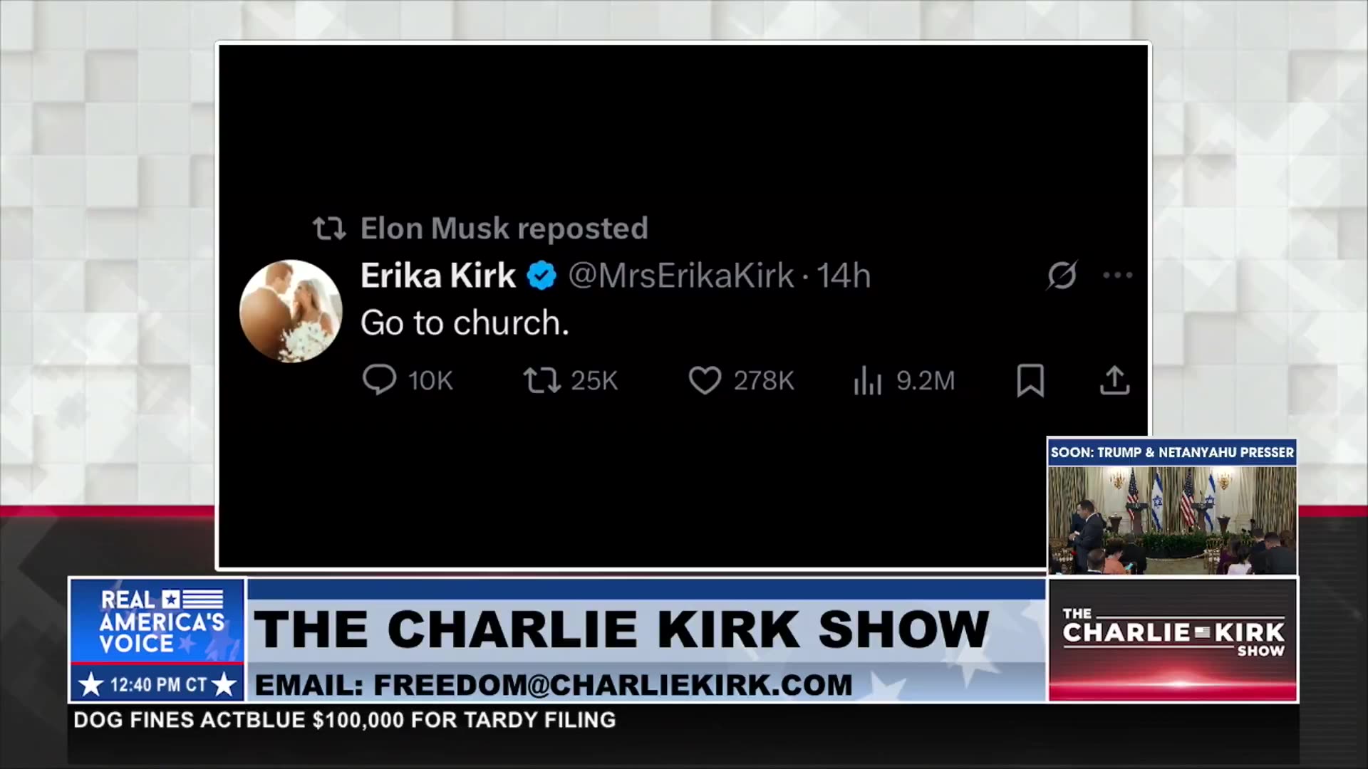 ERIKA KIRK MAKES GOLD RECORDS: ELON RETWEETS HER
