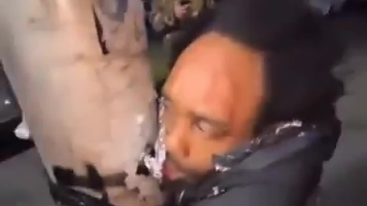 He harassed some young girls and they tied him to a pole
