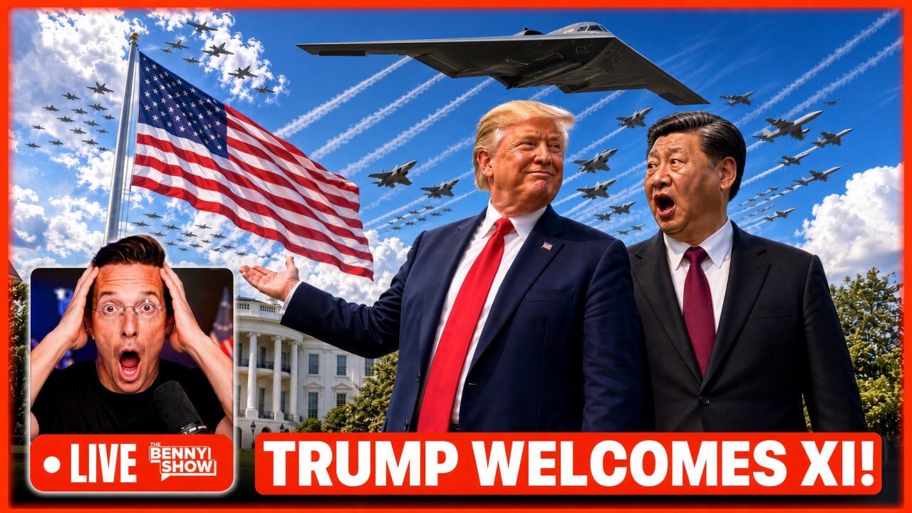 Trump Pulling Insane POWER-MOVE On Chinese President Xi With LIVE Flyover As He Arrives in America thumbnail