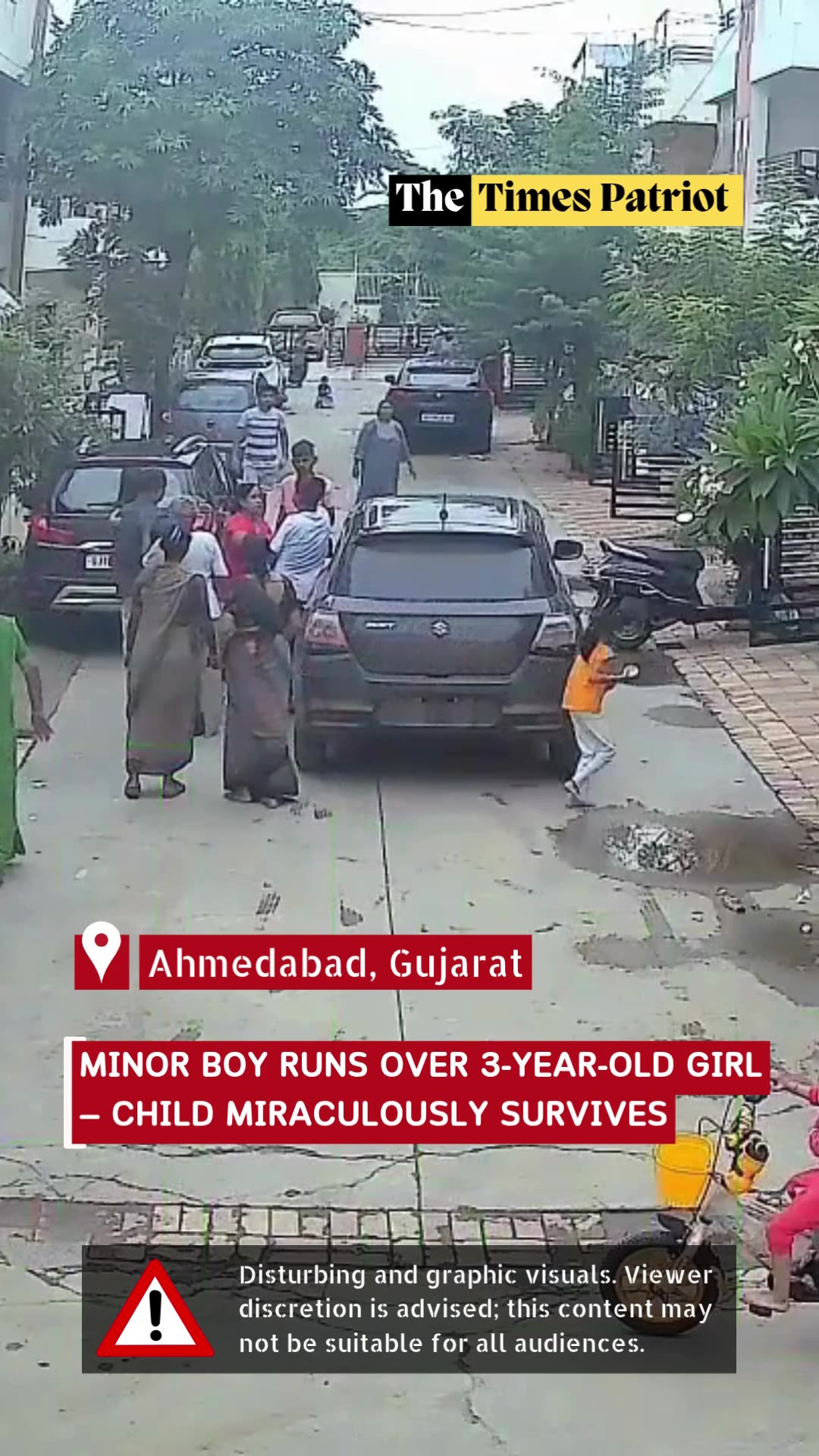Ahmedabad Shock: Minor Boy Runs Over 3-Year-Old Girl — Child Miraculously Survives