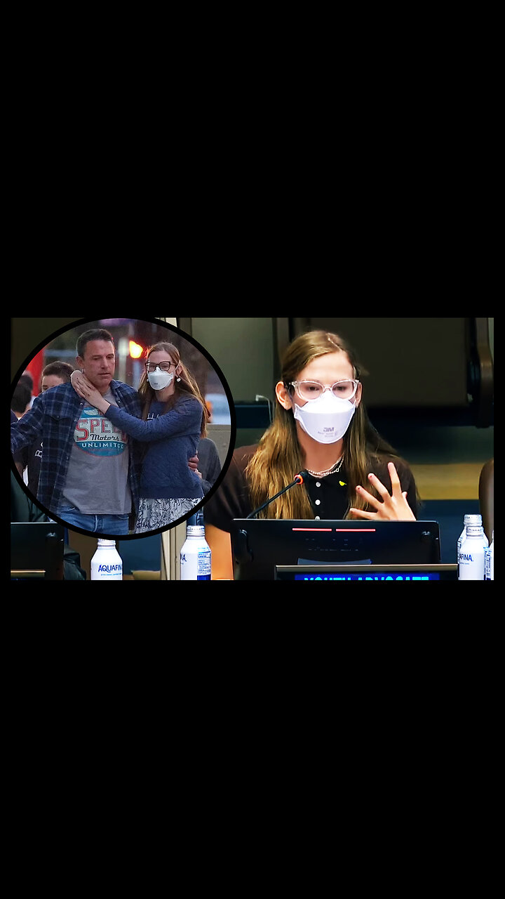 Ben Afflecks Daughter Speaks About Masking At The UN - VERTICAL