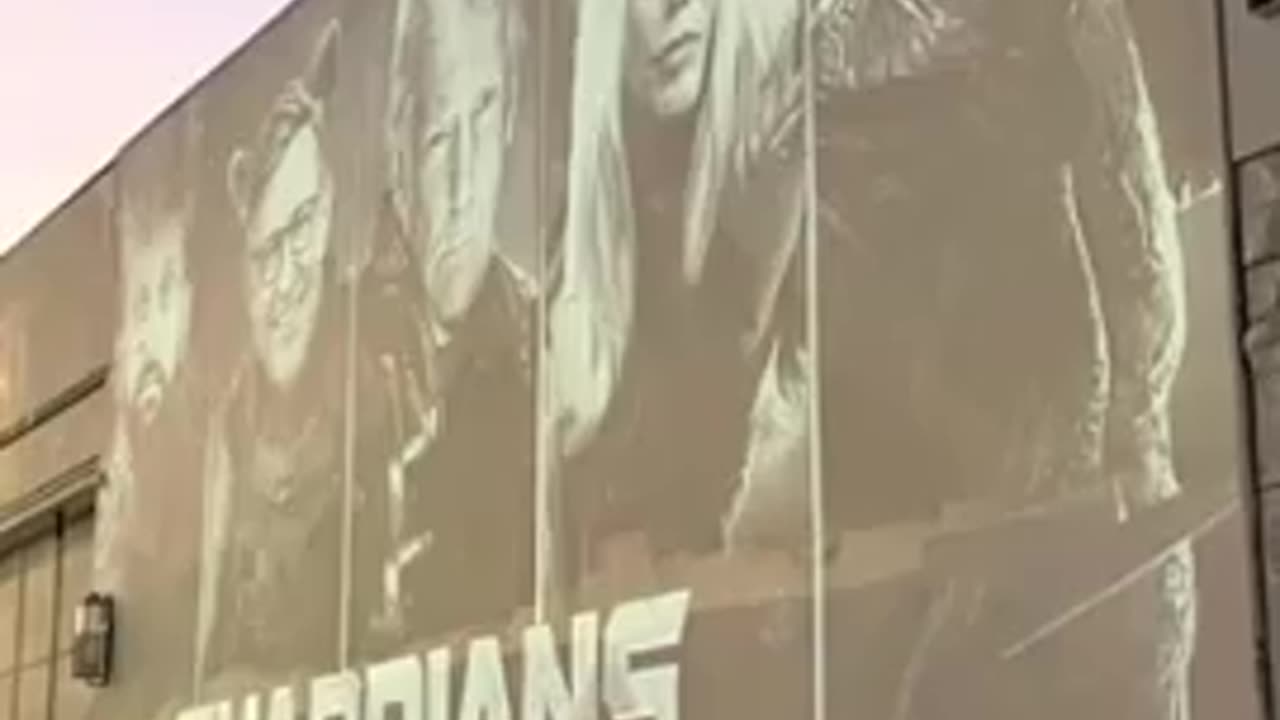 A display in LA reads, GOP： Guardians of Pedophiles!