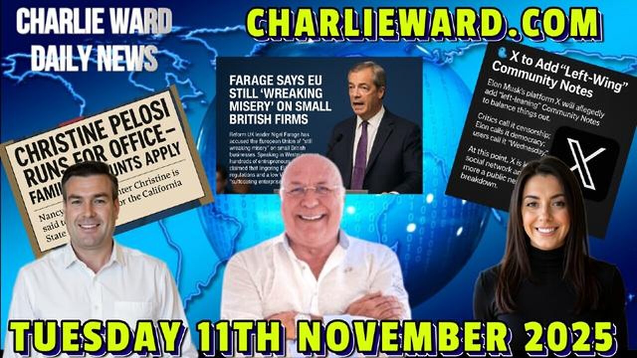 DAILY NEWS WITH CHARLIE WARD, PAUL BROOKER & DREW DEMI TUESDAY 11TH NOVEMBER 2025