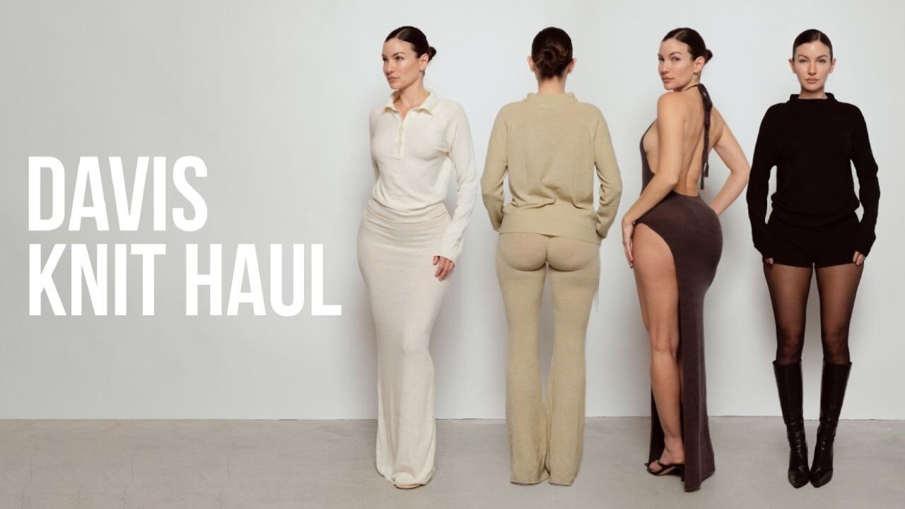 DAVIS KNIT HAUL: New Cozy Sweater Collection Try-On | Casi Davis ✨