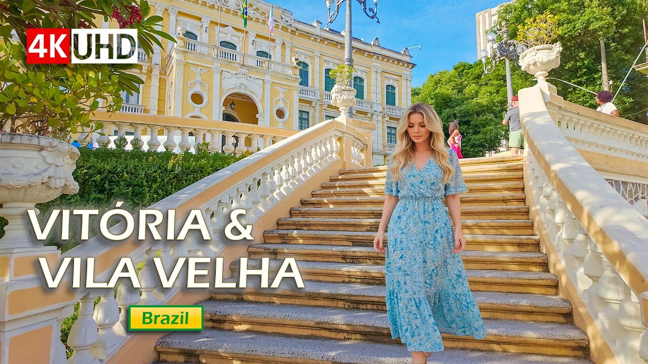 Discover Vitória Brazil 🇧🇷 Historic Streets, Landmarks & Garoto Chocolate Factory Walking Tour 4K