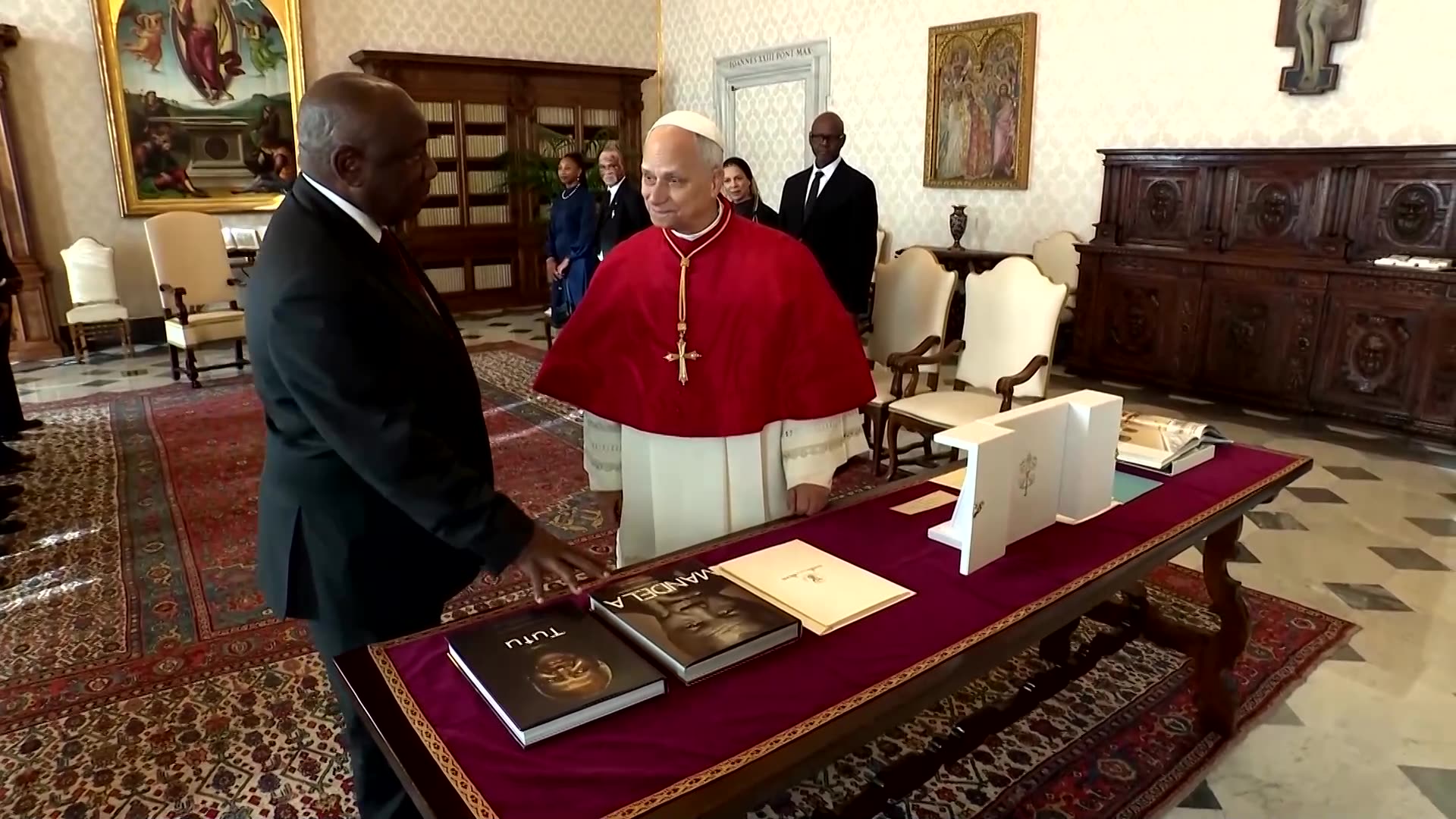 Pope Leo meets South Africas President Ramaphosa at the Vatican
