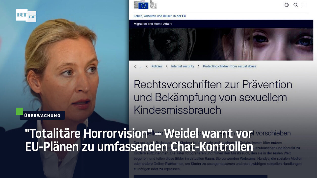 Totalitäre Horrorvision – Weidel warnt vor EU-Plänen zu umfassenden Chat-Kontrollen