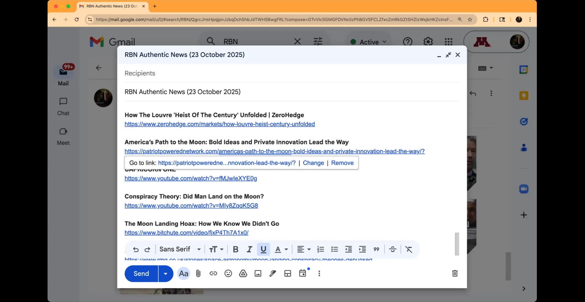 RBN Authentic News (23 October 2025)