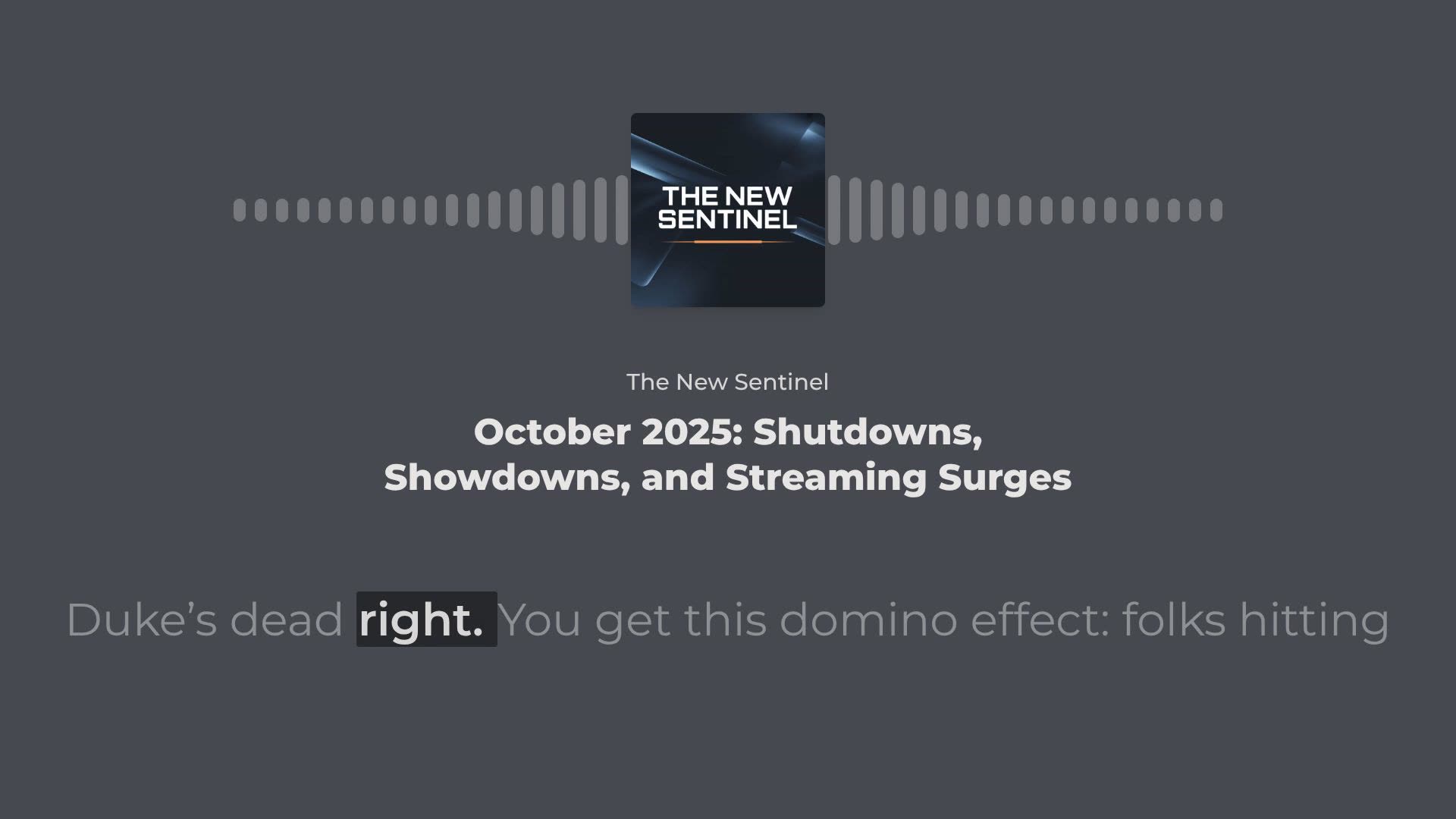 October 2025: Shutdowns, Showdowns, and Streaming Surges