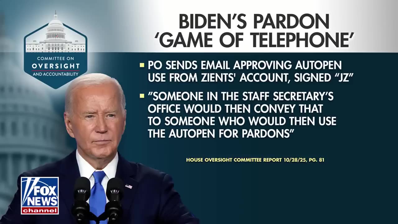 Biden breaks silence on BOMBSHELL autopen report: Political retribution
