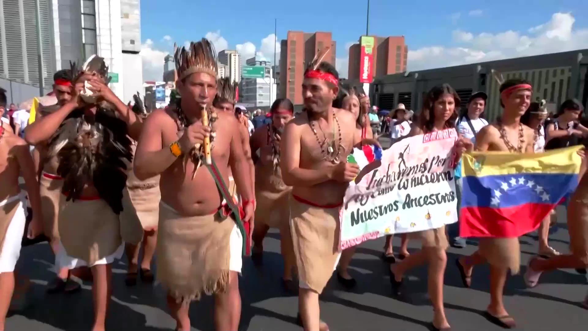 Maduro leads Indigenous rally after opposition leaders Nobel Prize
