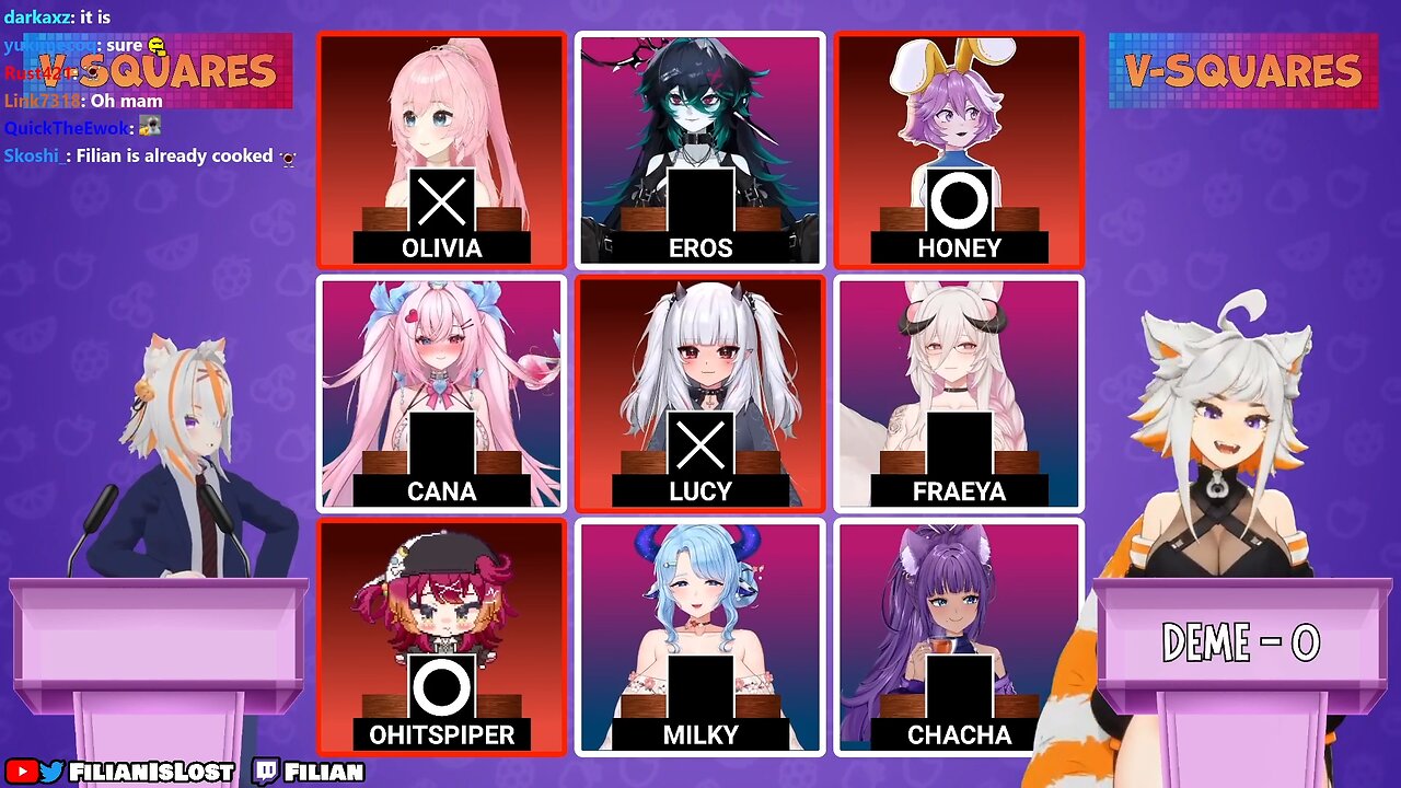 Filian VS Deme in Reksons VTuber Squares (9/29/2025)