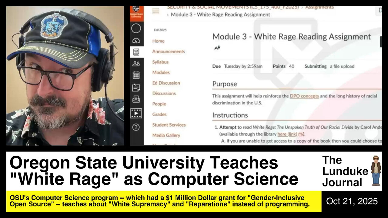 Oregon State University Teaches White Rage as Computer Science