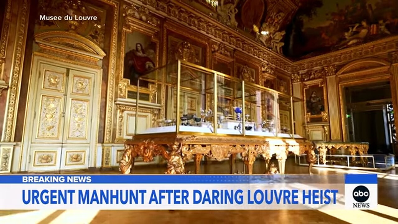 Manhunt after stunning daytime heist at Louvre Museum