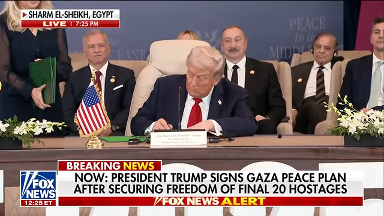 BREAKING: Trump signs historic Gaza peace plan