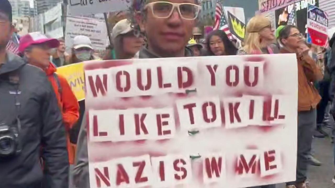NO KINGS Marcher in Seattle says hed kill Nazi Stephen Miller if he got a chance