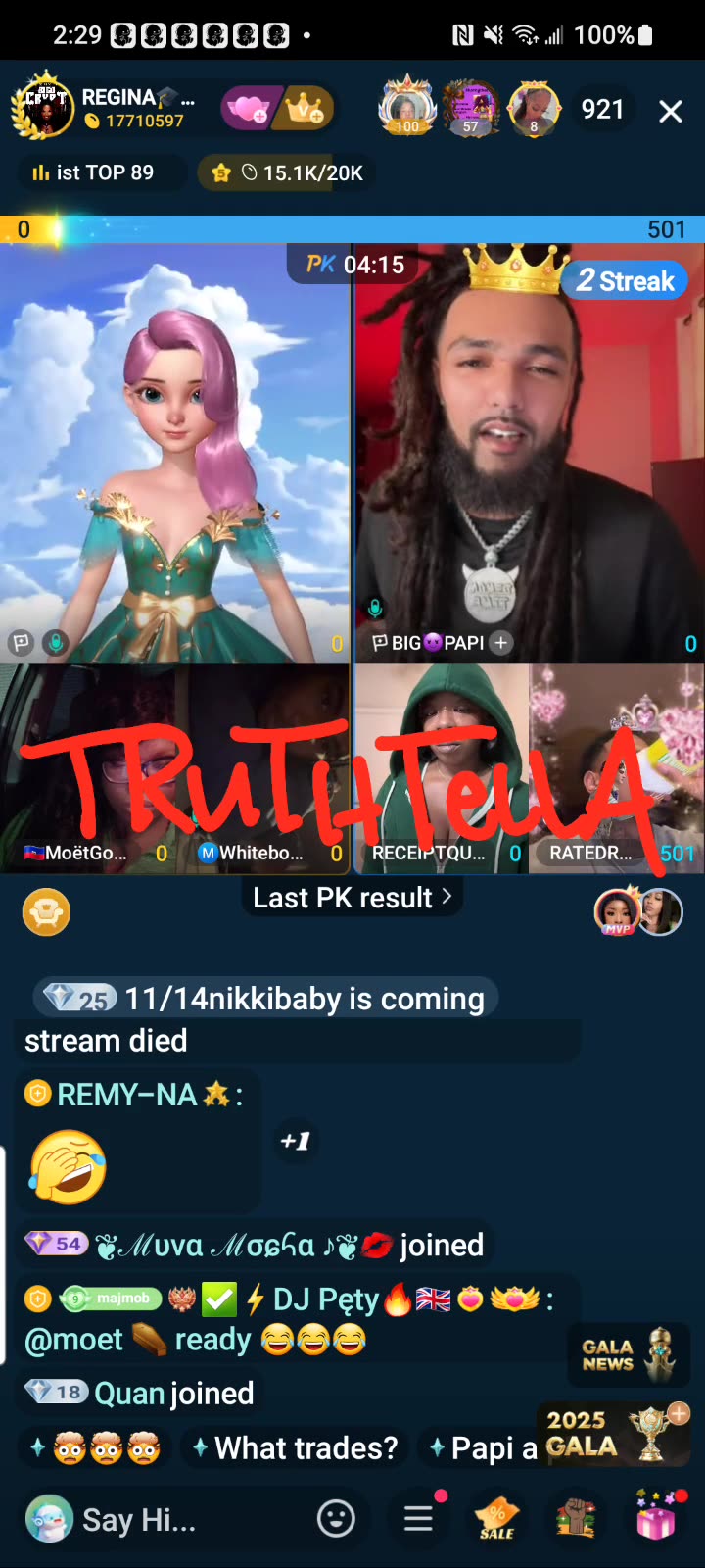 LIYAH THE DOLL NIGHTCAP TEAM PK THEN YETTA & HER BOYFRIEND