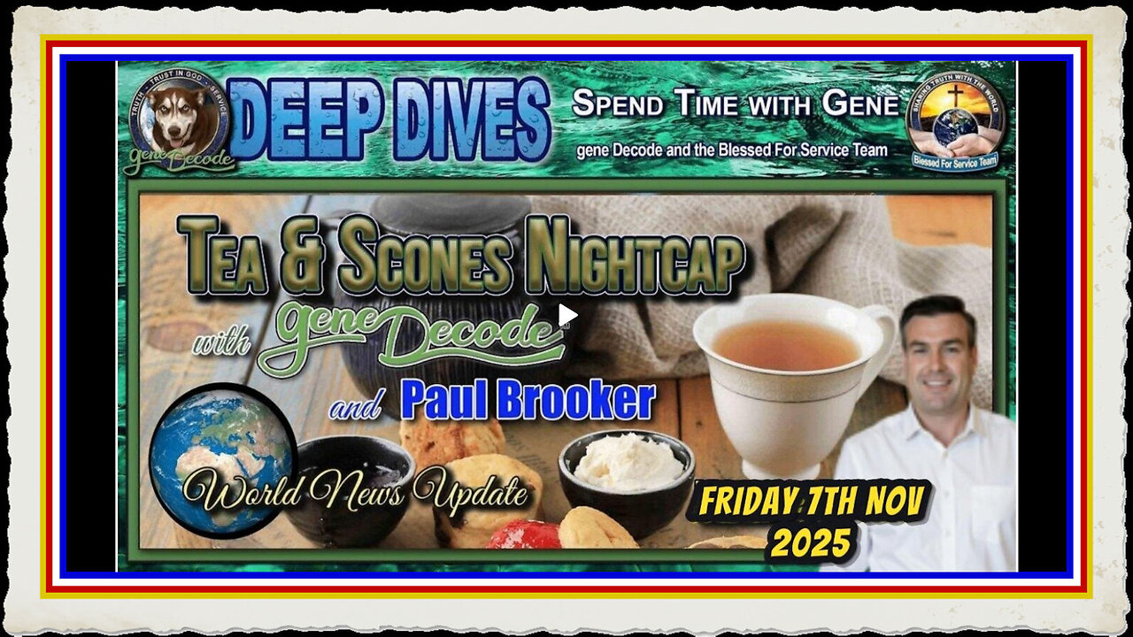 TEA SCONES WITH GENE DECODE PAUL BROOKER - 7TH NOVEMBER