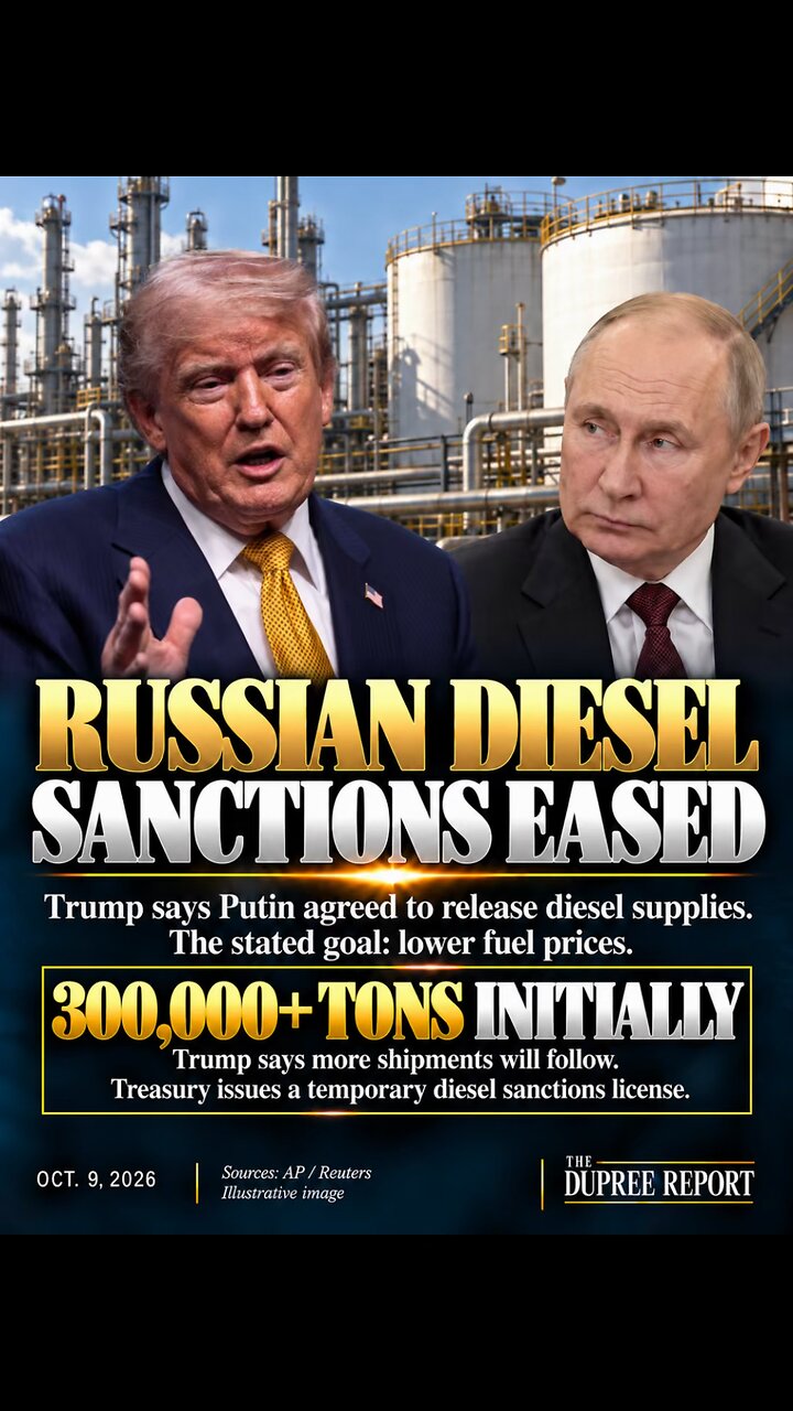 Trump Eases Russia Sanctions For Diesel thumbnail