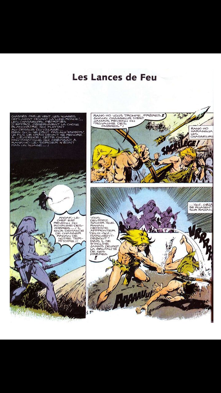 Rahan. Episode 152. By Roger Lecureux. The Lances of Fire. A Puke(TM) Comic.