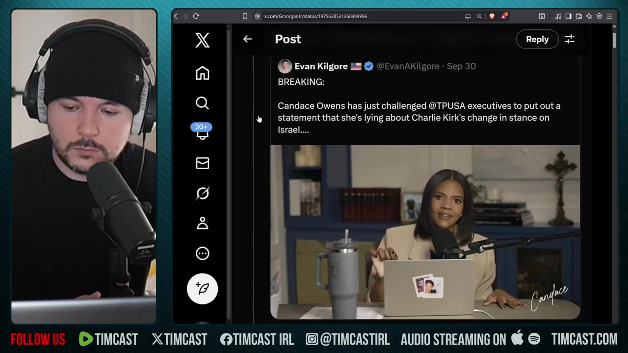 Candace Owens Says Charlie WARNED Hed Be Assassinated DAY Before Murder | Tim Pool