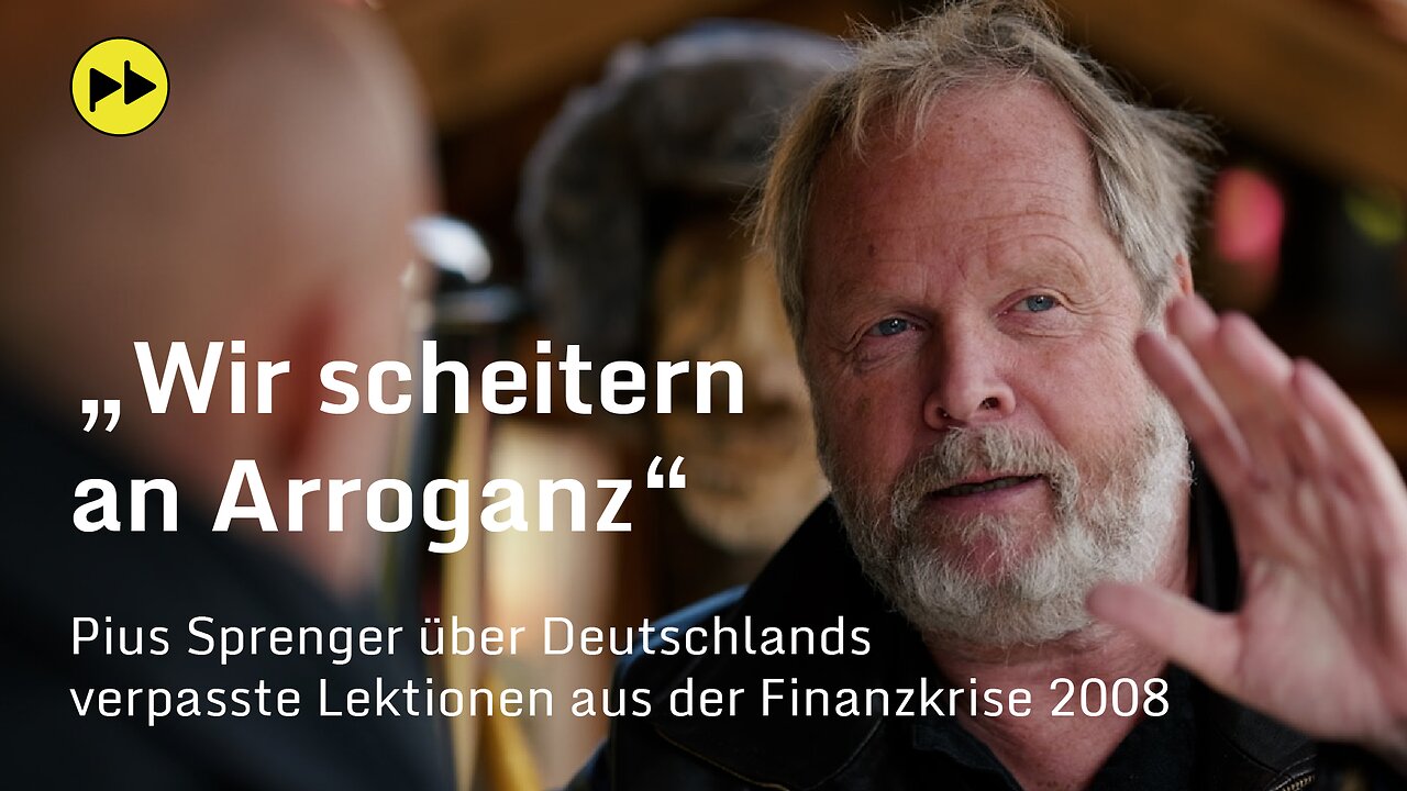 Wir scheitern an Arroganz: Pius Sprenger über die verpassten Lektionen aus der Finanzkrise